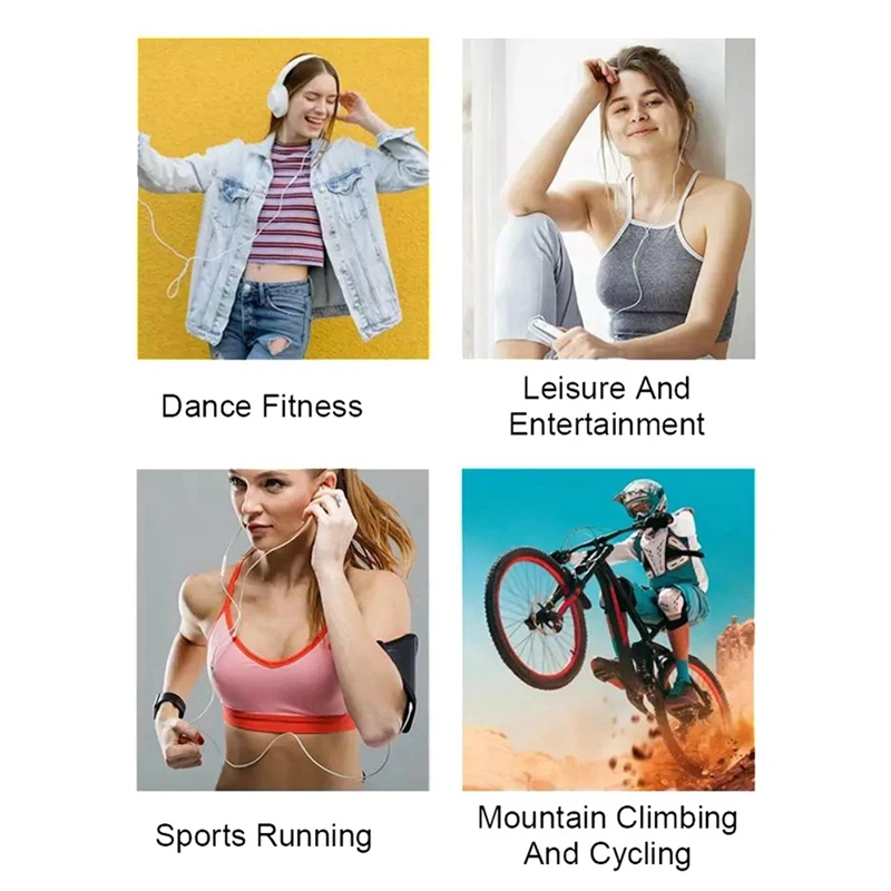 مشغل MP3 رياضي بلوتوث مع مشبك 1.5 بوصة شاشة لمس كاملة مشغل فيديو صغير راديو FM مسجل الكتاب الإلكتروني بطاقة TF