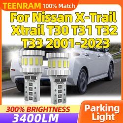 T10 W5W 168 194 LED Lamp Bulb 3400LM Parking Lights 12V 6000K For Nissan X-Trail Xtrail T30 T31 T32 T33 2001-2020 2021 2022 2023