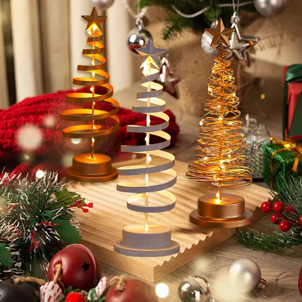 LED Christmas Tree Lights, Christmas Tree Ornaments, Holiday Decorative Lights, Room and Bedroom Decoration Small Lamp