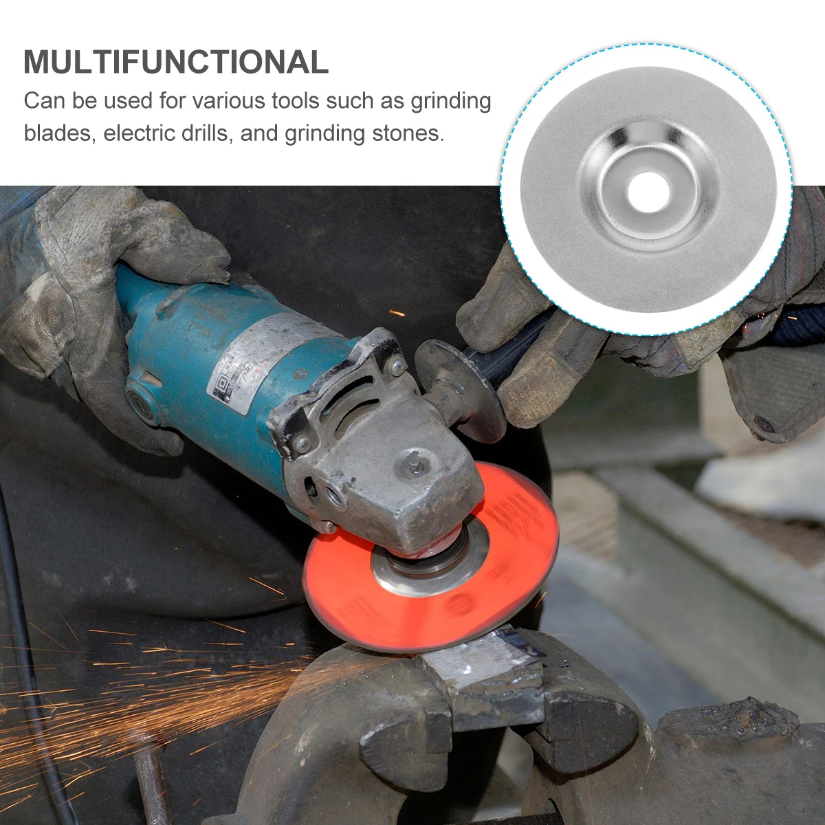 

Sharpening Disc 600 Grit Polishing Wheel for Drill Angle Grinder Blade Corundum Wear Resistant Long Lasting Kitchen Bar Tools