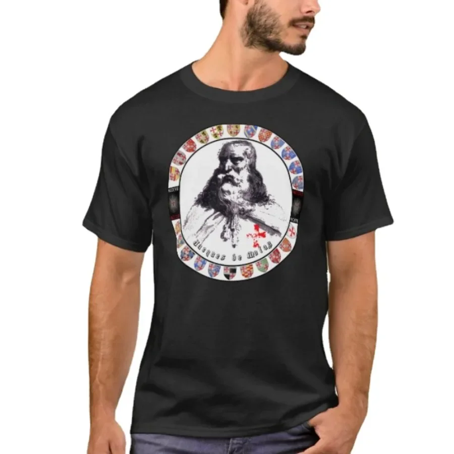 Todos los abrigos de armas del Templario de los abuelos. Camiseta De Molay. Camiseta de algodón de verano de manga corta con cuello redondo para hombre nueva S-3XL