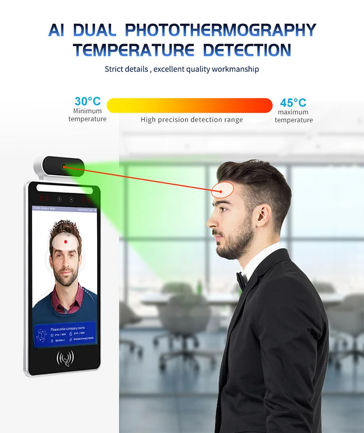 Tor Biometrische Gesichtserkennung Zugangskontrolle Gesichtserkennung Terminal Gesichtserkennung Zugang