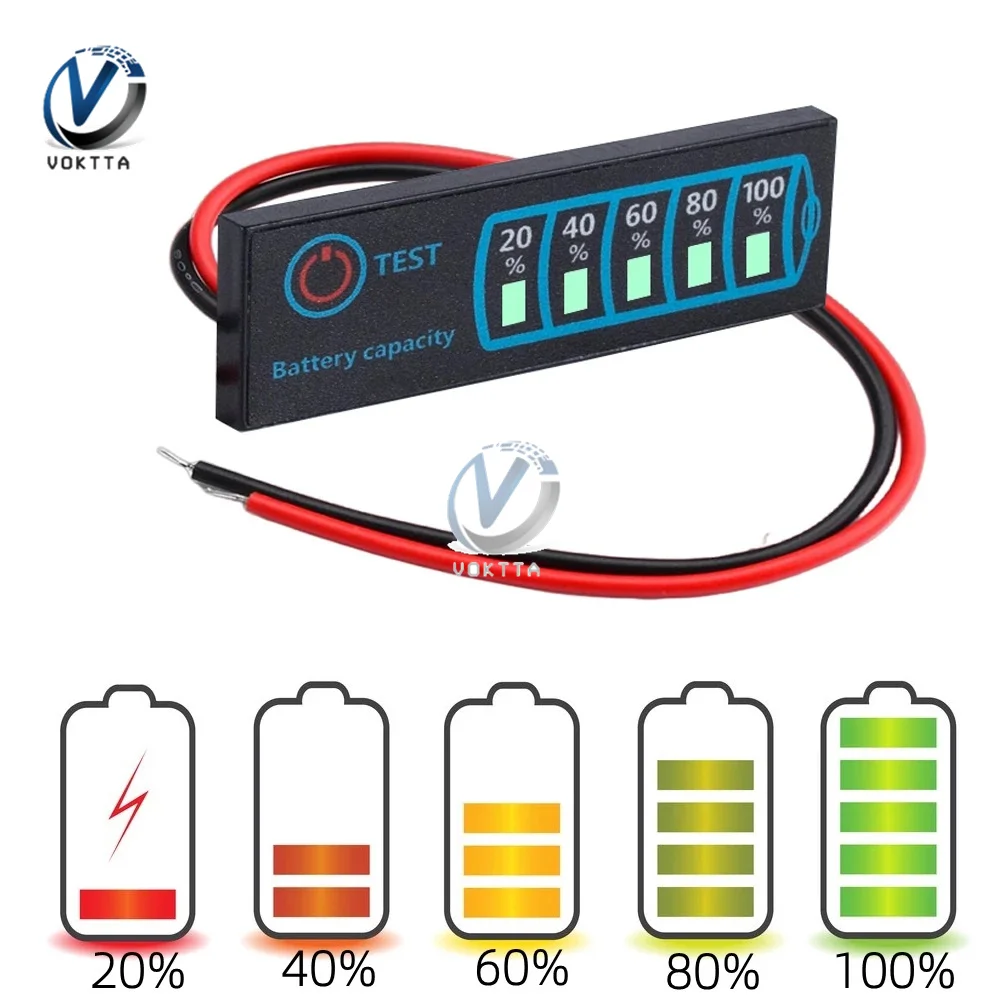 1S-8S 18650 Li-ion Lipo litowo 5-30V akumulator kwasowo-ołowiowy wskaźnik poziomu Tester LED wyświetlacz mocy Panel pojemność miernik napięcia