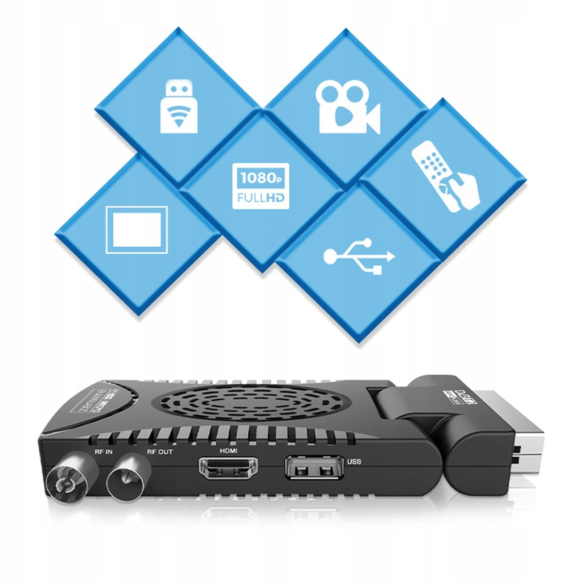 Fotografia 7: Decodificador de Satélite Tuner DVB-T2 HEVC H.265 WiFi Stick de TV Terrestre Zenwire 002