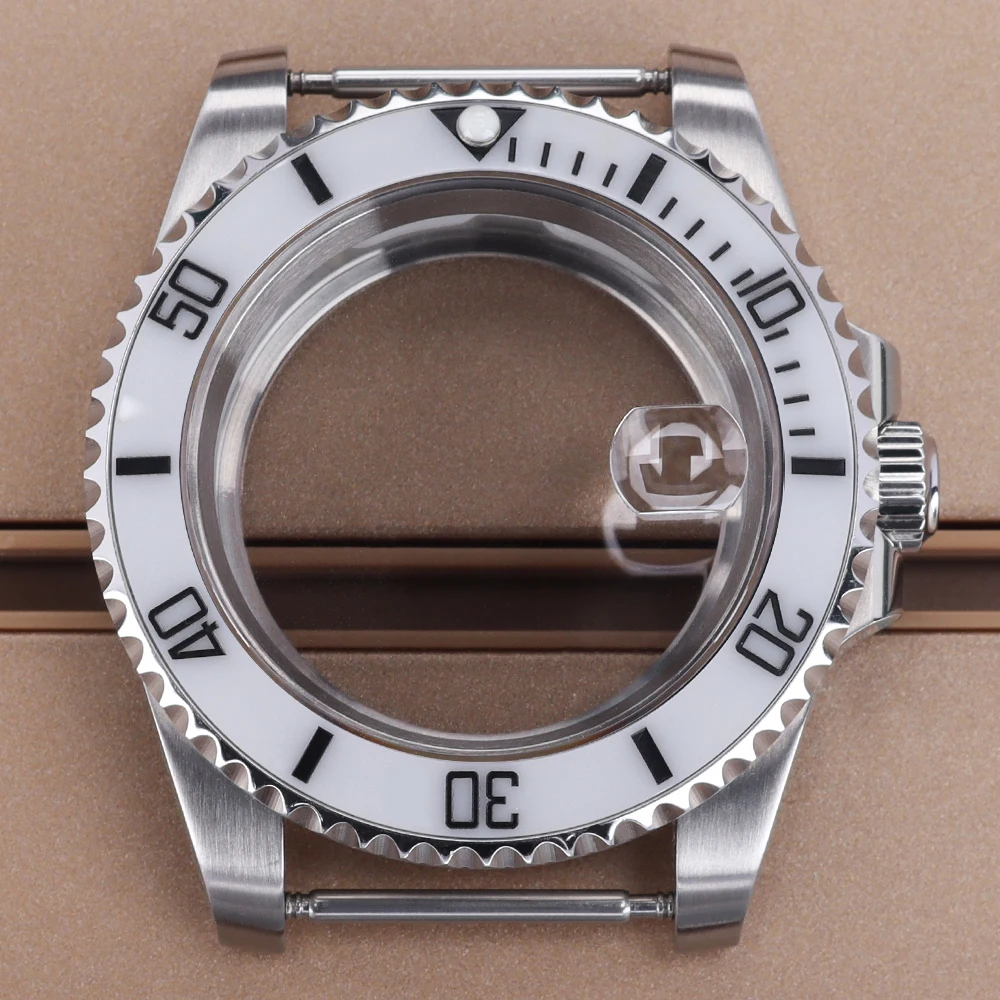 

40mm High Quality Watch Case Sapphire Glass 120clicks For NH35 NH36 NH34 NH38 Eta2824 Miyota8215 28.5mm Dial Ceramic Bezel 20ATM