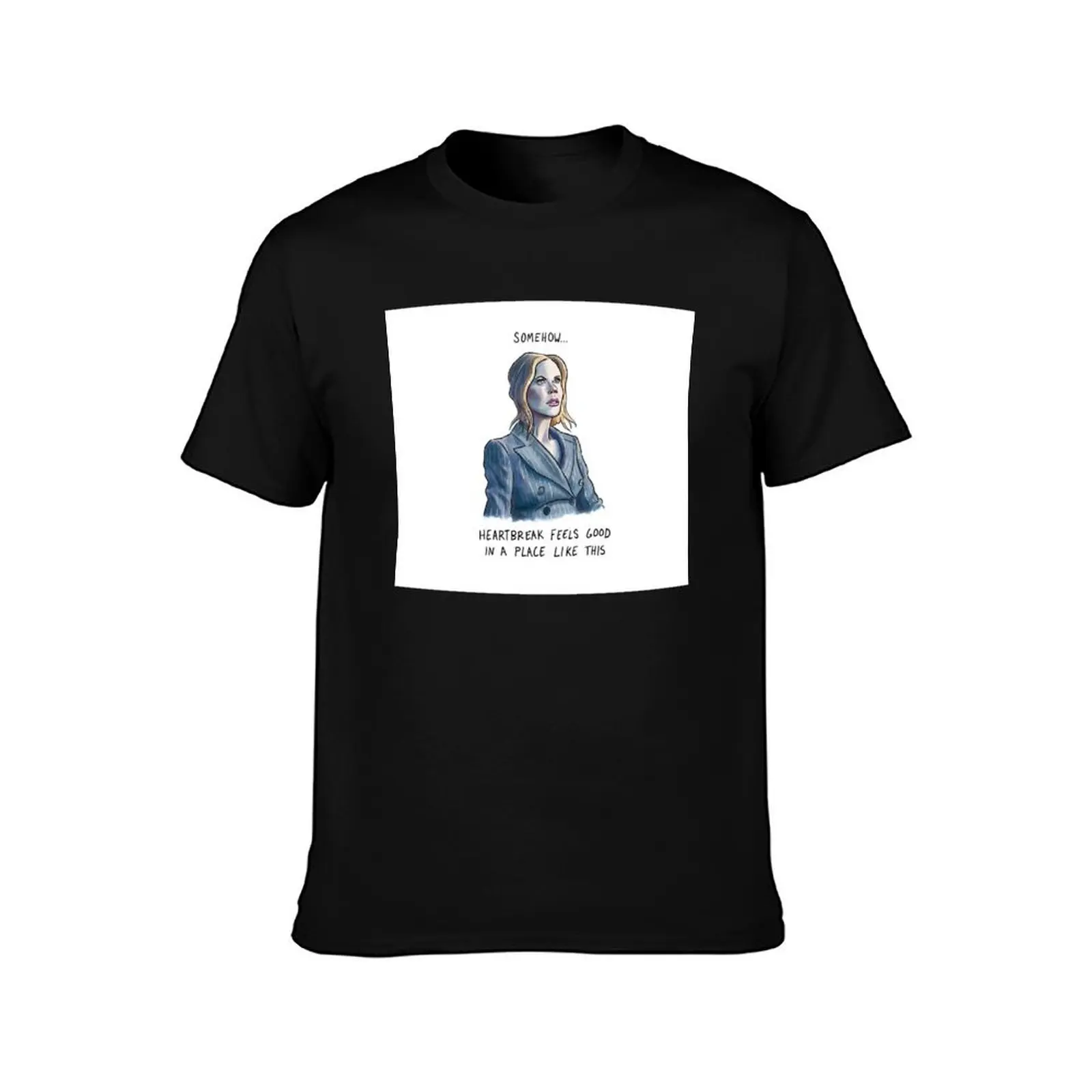 Nicole Kidman at AMC Mouse Pad T-Shirt Simple Solid Color Crew Neck Tee