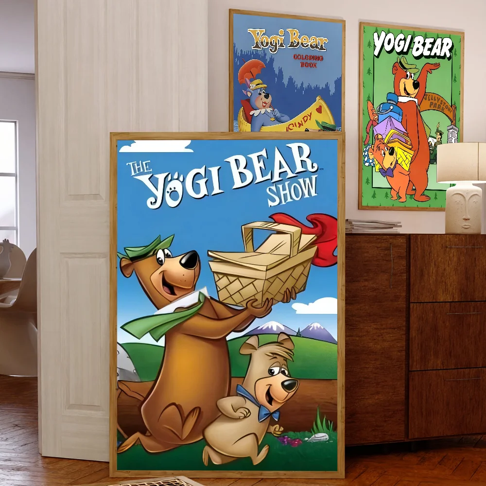 Cartoon The Yogi Bear Show Good Quality Prints And Posters Waterproof Paper Sticker Coffee House Bar Posters Wall Stickers