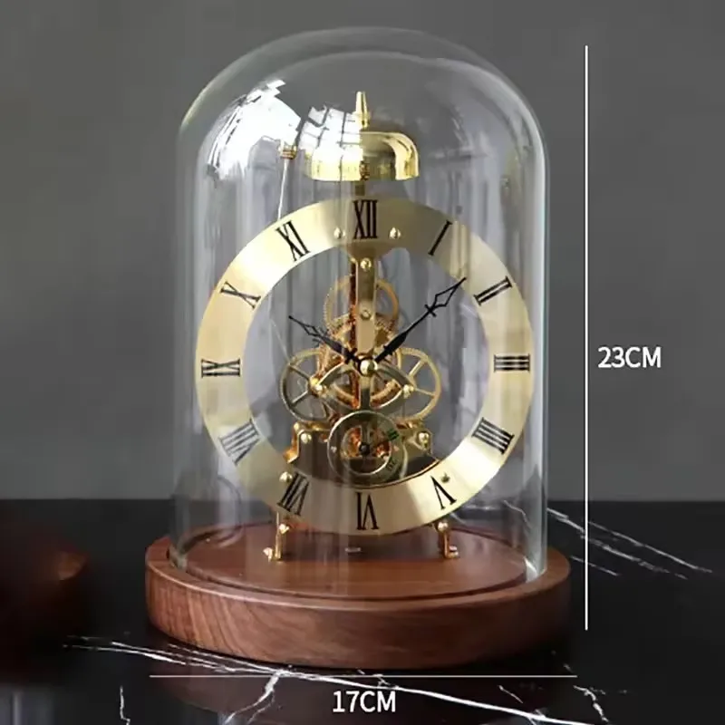 ساعة مكتب ميكانيكية معدنية من الخشب ساعة طاولة مكتبية منضدية ساعات داخلية فاخرة ملحقات ديكور غرفة النوم الجمالية