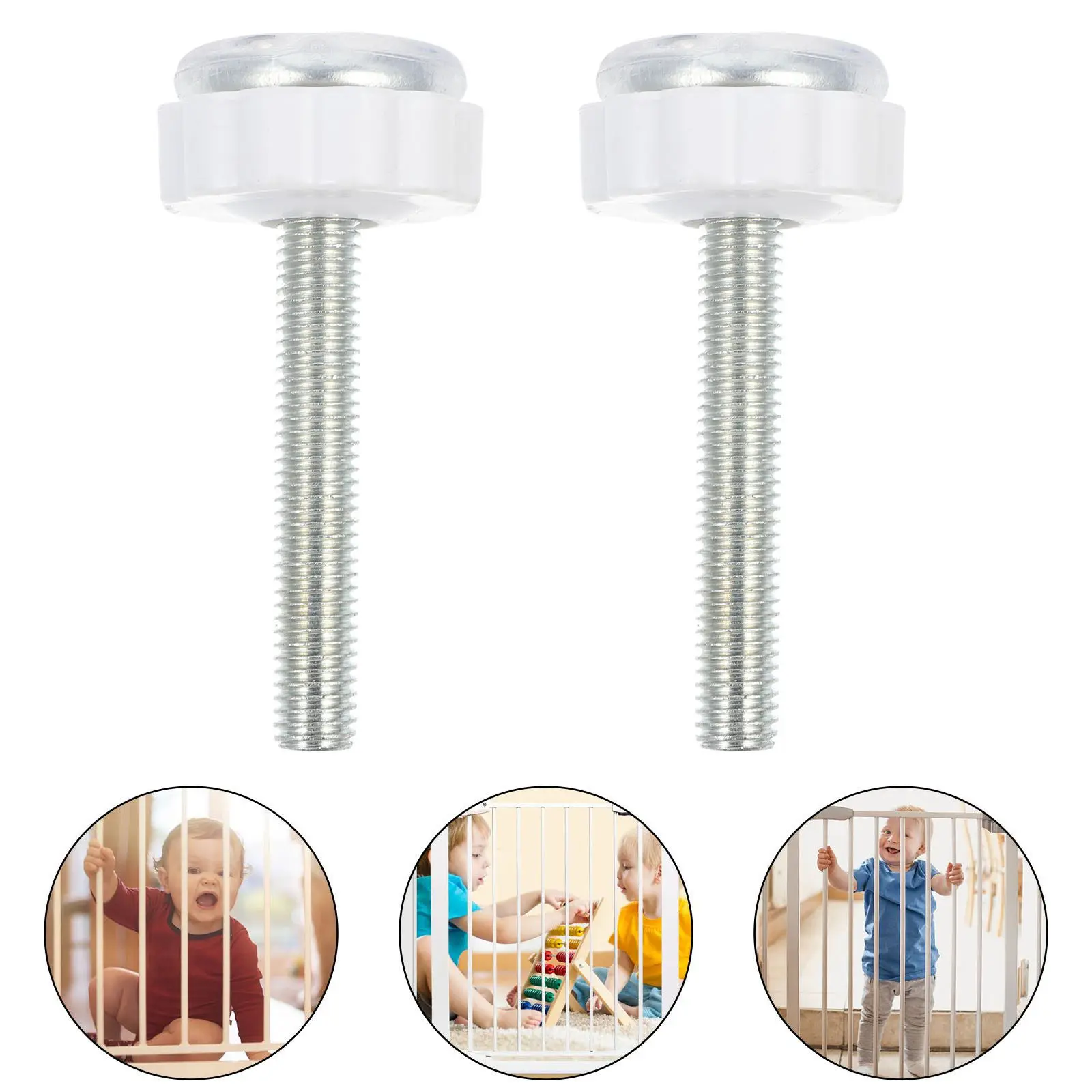 

4Pcs Baby Gate Adapter Spindle Rods Threaded Pressure Mounting Bolts No Drill No Hole Easy Install Fits Most Safety Gates Pet