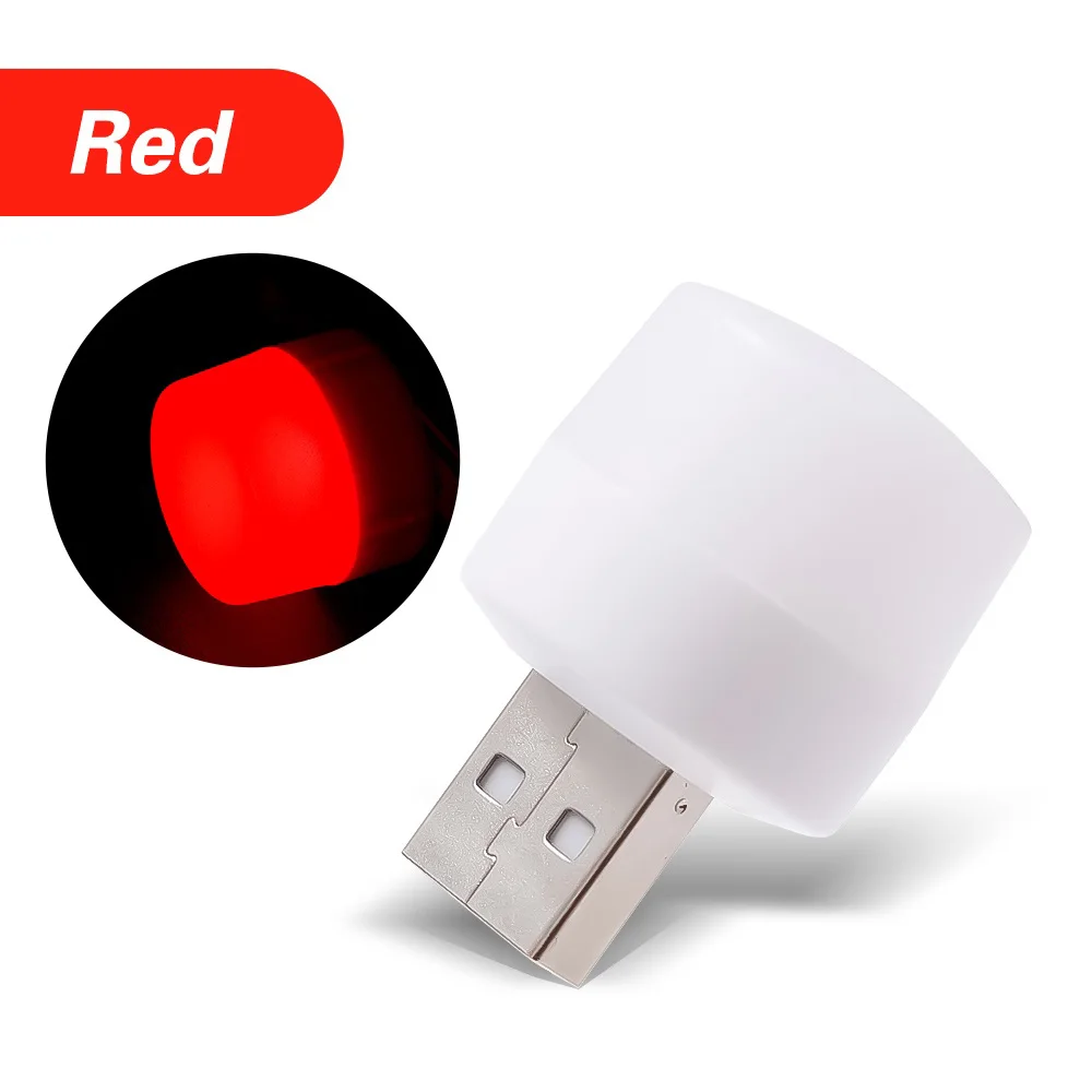 5PCS USB Plug Lamp 5V 1W Super Bright Eye Protection Book Light Computer Mobile Power Charging USB  LED Night Light Home Supply