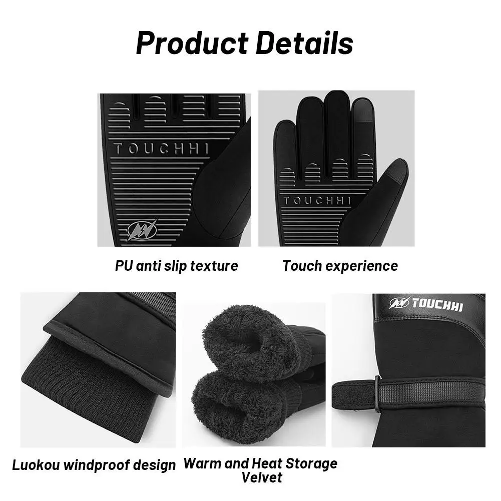 USB beheizte Handschuhe wasserdichte Touchscreen Winter Snowboard Handschuhe wasserdichte Camping Skifahren Outdoor Handschuh Motorrad Bi A1S9