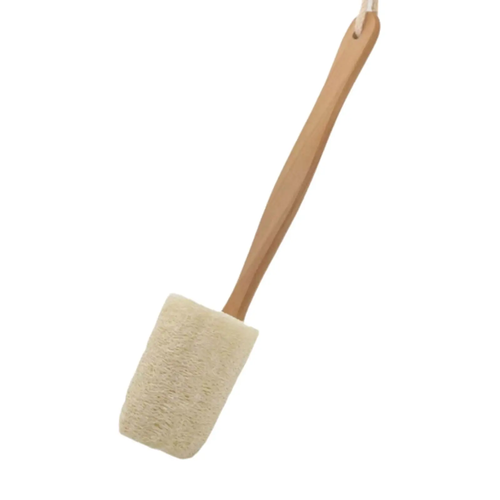 Wood Long Handle Shower Brush Detachable Back Loofah Scrubber Brush with Long Handle for Bath Or Dry Brush