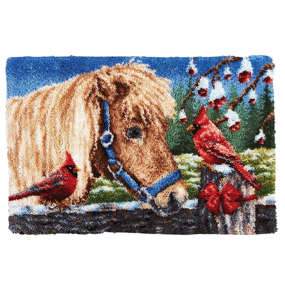 latch hook kits rugs Horse carpet embroidery set hook latch kit kit to do plastic canvas plastic mesh for bag smyrna