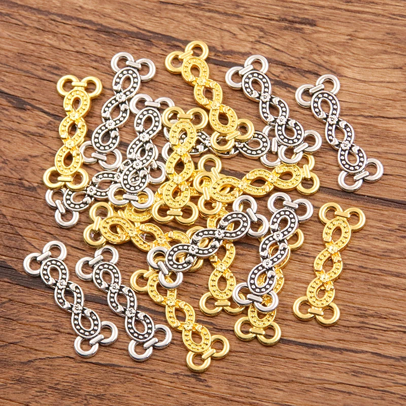 20PCS 11*30mm 2 Color Wholesale Metal Alloy Stick Hollow Charm Plated Porous Connector For DIY Drop Earrings Jewelry Making