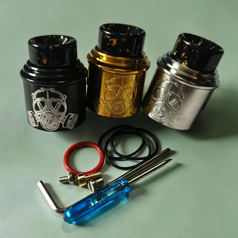 NEW Apocalypse GEN 2 RDA Resin Drip Tip Single Dual Coil Build 24mm with Squonk BF Pin Tank Replacement accessorie