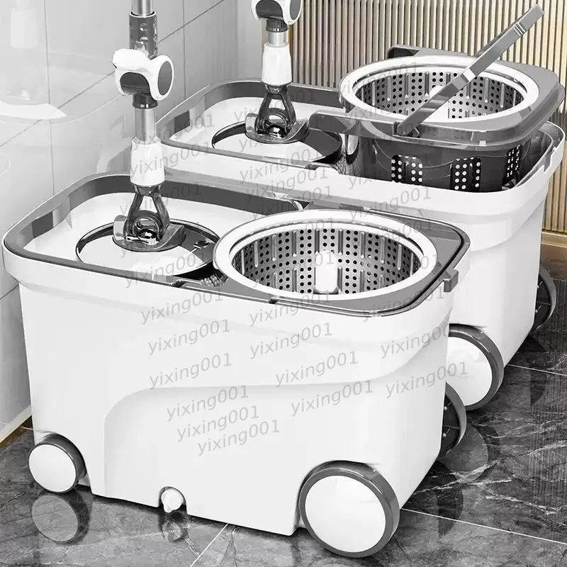 Dual Drive Spin Mop Bucket System Automatic Dehydration Household Floor Mop With Drainage Function