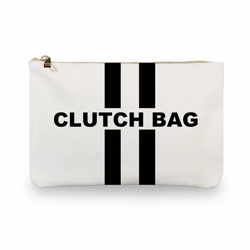 

Женский холщовый клатч с принтом, компактный органайзер для хранения макияжа, портативная сумка для стильной организации