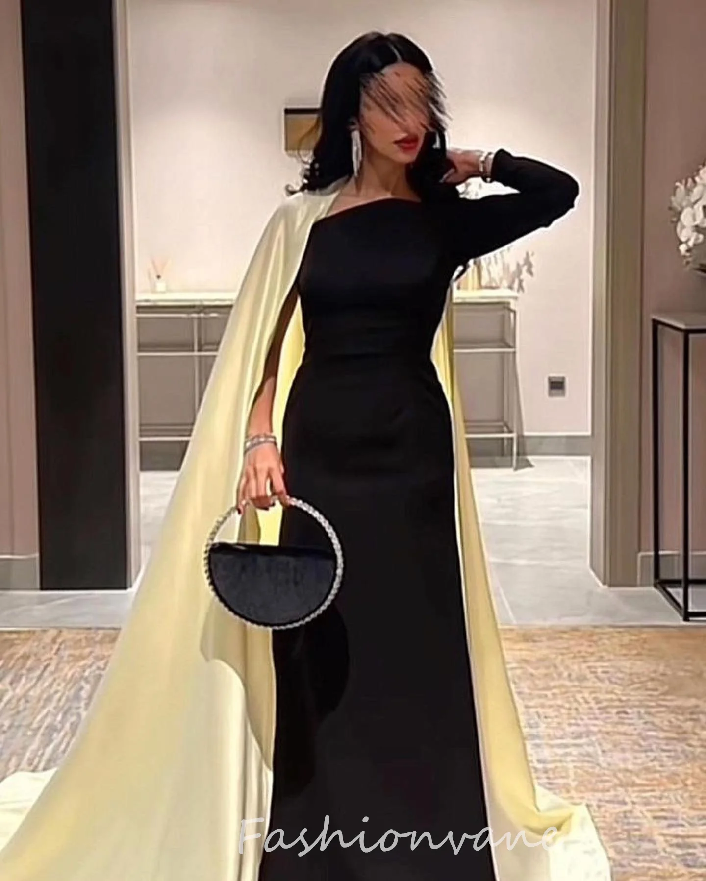 

Fashionvane Платья для выпускного вечера по индивидуальному заказу 2026 Вечернее платье на одно плечо из 2 предметов Куртка Вечерние платья Arabia Vestidos