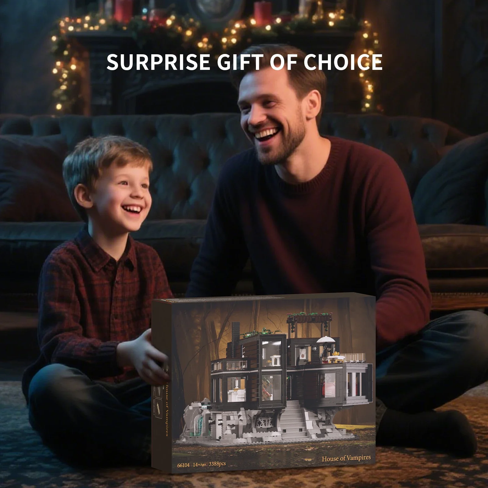 MOC – ensemble de blocs de construction de maison fantôme de Vampire classique d'horreur européenne rétro, briques d'architecture, jouet de bricolage, cadeaux d'halloween pour enfants