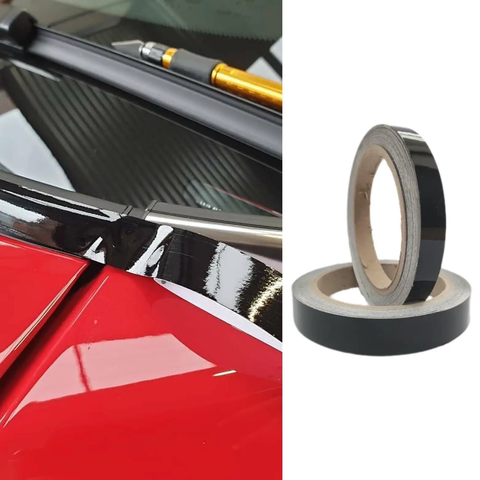 10m Black Out De-Chrome Premium Beltline For BMW Mini R55 R56 R57 Gloss Belt Line Car Stickers Car Exterior Colour Change Film