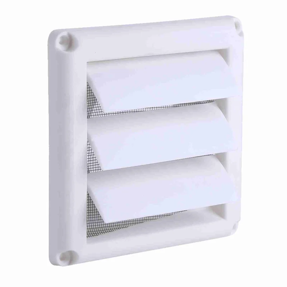 Plastic Exhaust Vent Cover With Net White Dryer Outlet Cover 3 Flaps 4 Screws Included Ventilation Grill House Outside