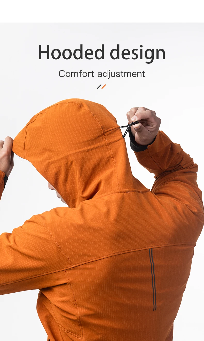 AONIJIE FM5207 Men Windproof Jacket Autumn and Winter Windproof Warm Outdoor Water-repellent Hiking Top Hooded Running Jacket
