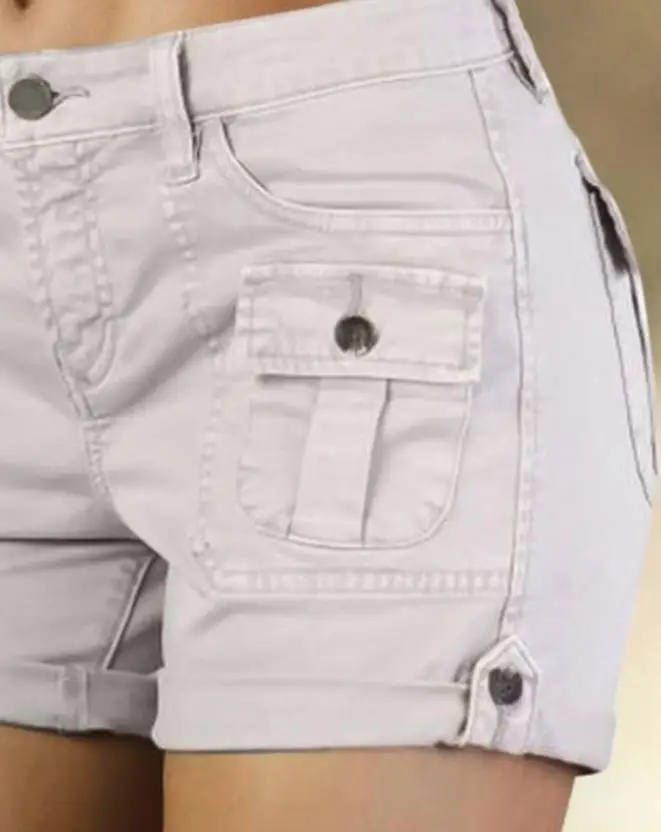 New Fashion 2025 Casual Pocket Design Casual Shorts Female Trouser Casual Bottom