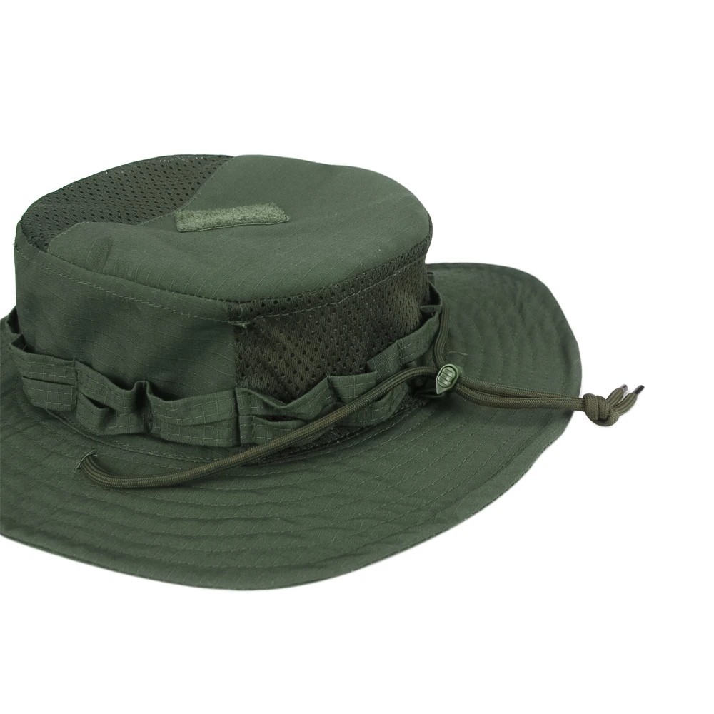 1 Stück/3 Stück Camo Boonie Hut Sonnenschutz Atmungsaktiver Fischerhut Herren Outdoor Wandern Jagd Angeln Winddichter Fischerhut – Detail 10