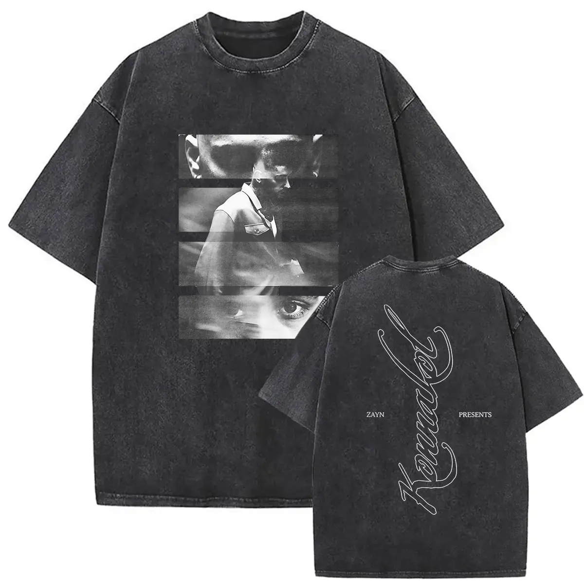 Zayn Malik The KONNAKOL Tour 2026 Vintage Washed T-Shirt für Herren und Damen, Sommer, hochwertige T-Shirts mit O-Ausschnitt, modisches, übergroßes T-Shirt – Detail 5