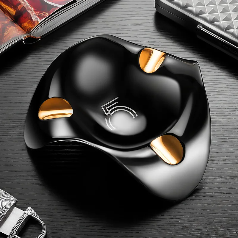 

Керамическая пепельница для сигар с тремя слотами, большой калибр, специальная пепельница для сигар, модный тренд CG-24K1