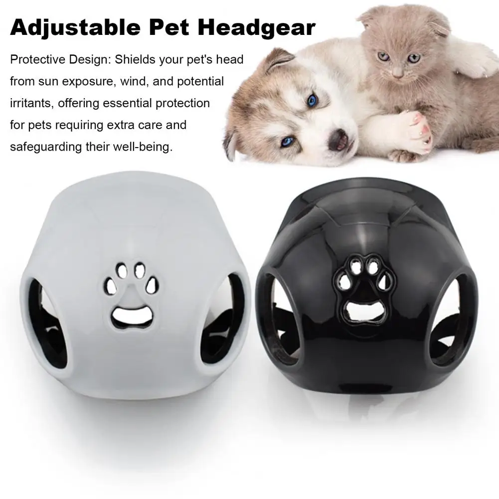 Dog Safety Hat Windproof Pet Helmets with Ear Holes for Dogs Safety Hats for Puppies Adjustable Motorcycle Helmets for Outdoor