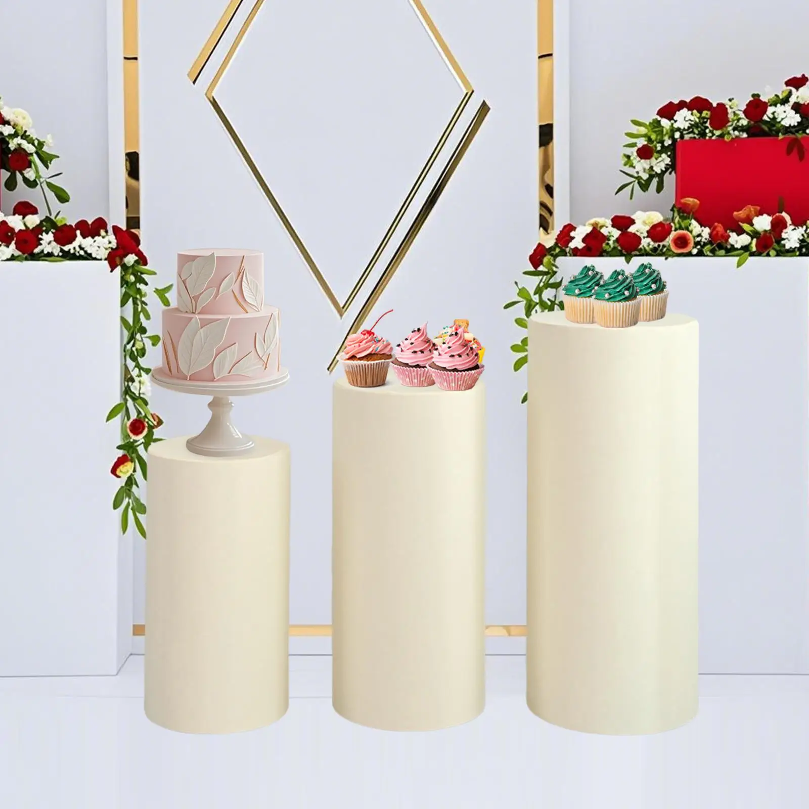 

Plinth Stand Pillar Cover, Cylinder Pedestal Cover, Cylinder Plinth Stand for Thanksgiving