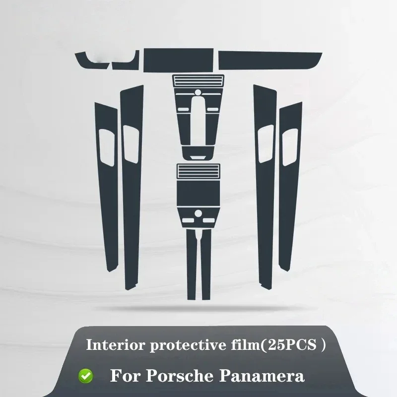 

Для Porsche Panamera 2010-2022 салон автомобиля, центральная консоль, прозрачная защитная пленка из ТПУ, ремонтная пленка против царапин, аксессуары