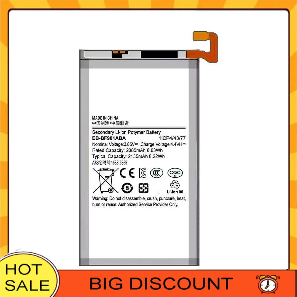 

EB-BF901ABA 2135Mah High-Efficiency Mobile Phone Battery For Samsung Galaxy Z Fold 1 5G F9000 F907N W2020
