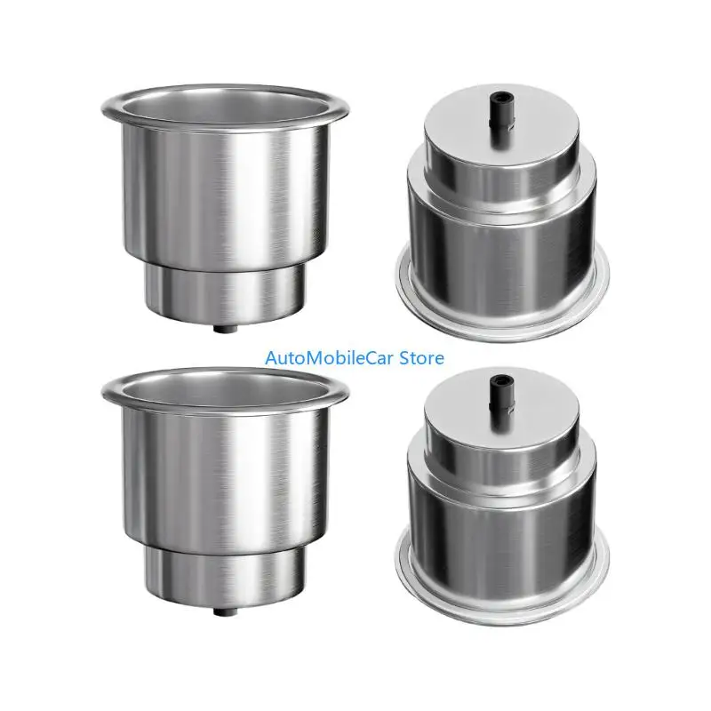 

G8TE Набор из 4 подстаканников из нержавеющей стали морского класса 316 для гольф-каров с дренажной конструкцией