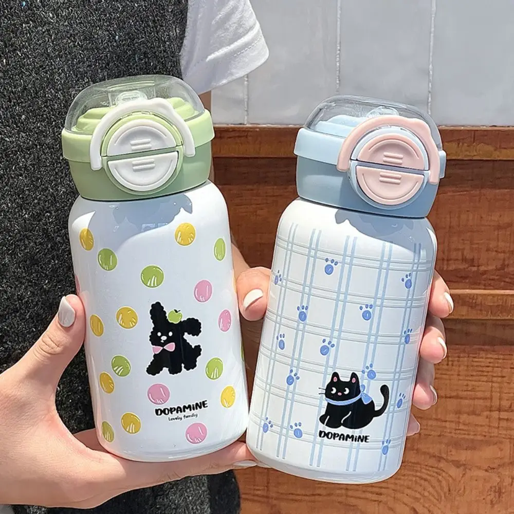Creative 500ml Vacuum Cup Cartoon Stainless Steel  Double Drinking Large Capacity Tea Cup Birthday Gift image 2