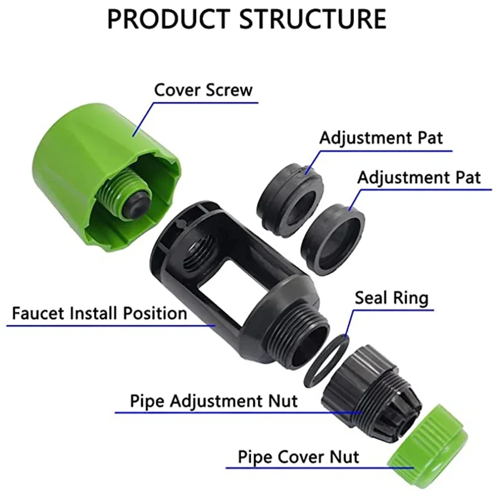 Kran uniwersalny łącznik węża kuchnia szybkie łączenie podlewanie ogrodu nawadnianie fajka wodna Adapter wielokrotnego użytku elementy łączące