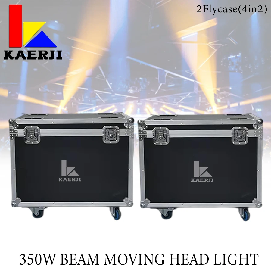 No Tax 2Pcs Flycases For 17R 350W Moving Head Light Beam Rainbow Effect Stage Projection Light For DJ Disco Party Wedding Bar