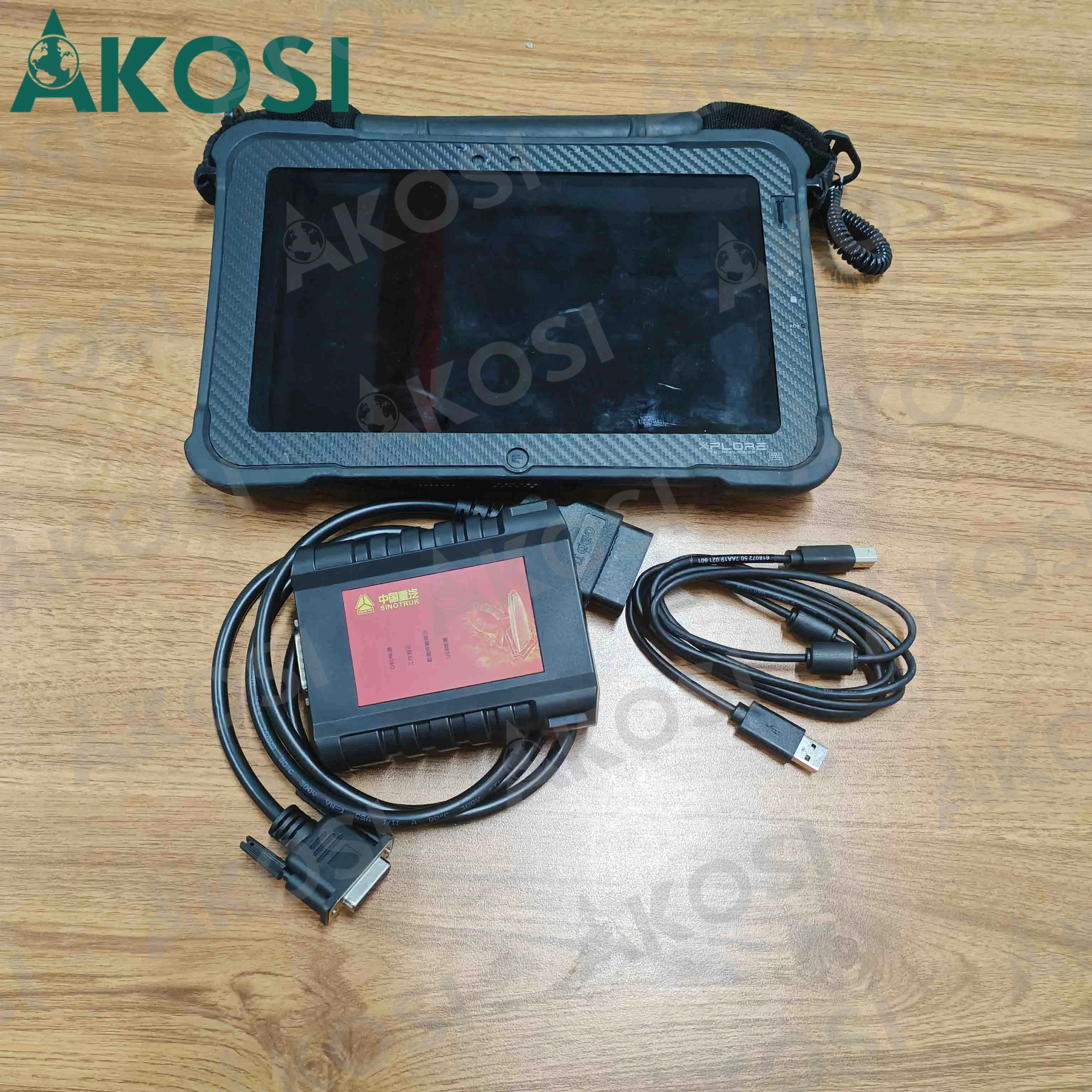 Truck Scanner Interface For SINOTRUK HOWO Cnhtc Diesel Engine Heavy Duty Diagnostic Tool with Xplore Tablet