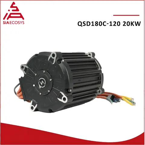20000W 20kW High Power QSMOTOR QSD180C-120H 72V Air Cooling Hairpin Motor for High Speed Racing Electric Motorcycle Scooter