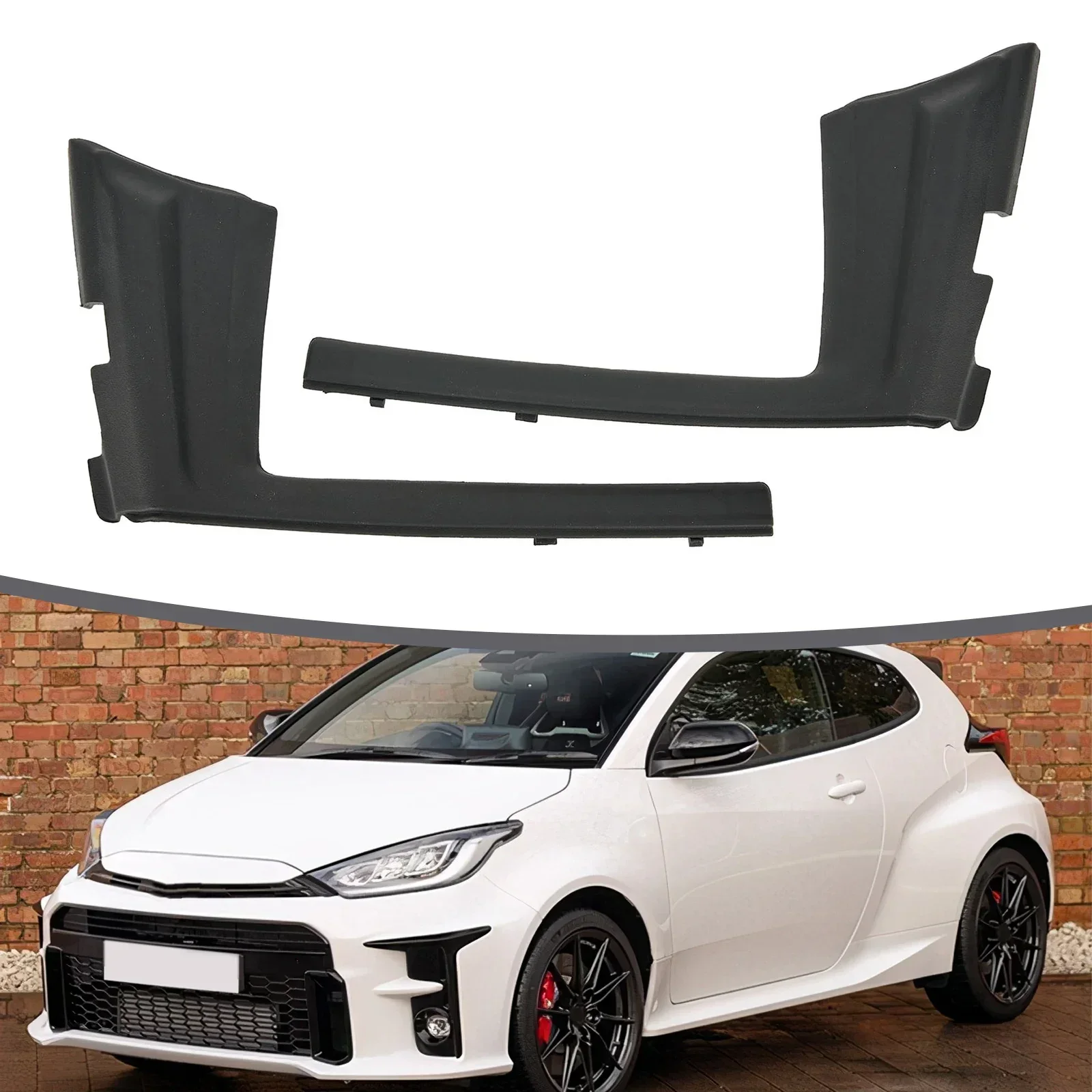 Car Front Windshield Wiper Side Trim Cover Water Deflector Cowl Plate 53867-52090# 53866-52090# For Toyota- For Yaris- 2012-2015