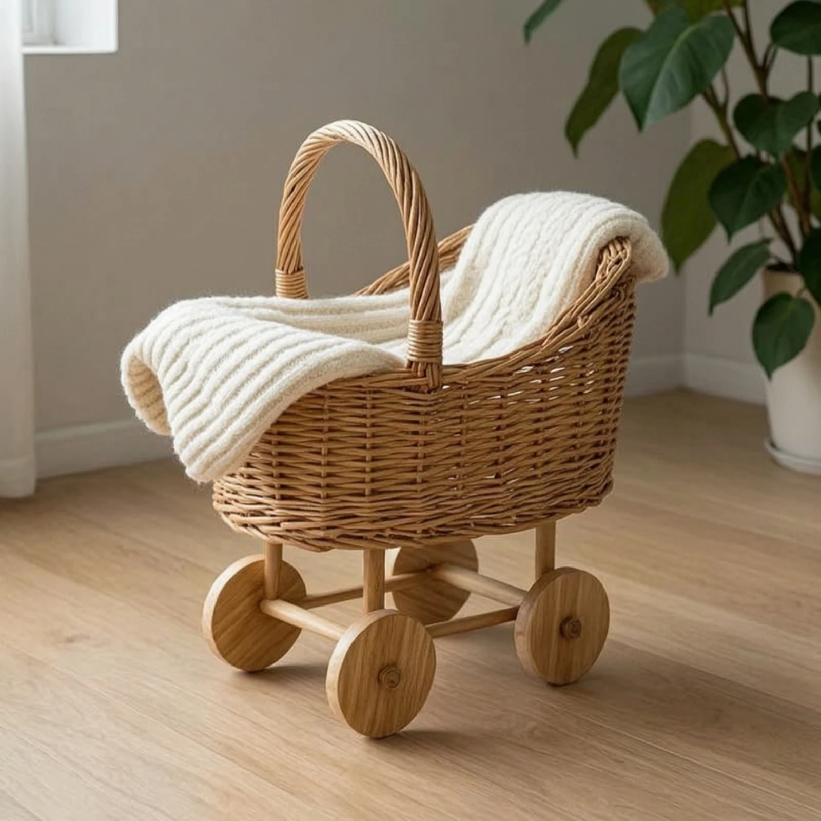 carrinho-de-bonecas-de-vime-natural-com-cesto-e-rodas-decorativo-rustico-leve-para-criancas-e-quarto-de-brincar