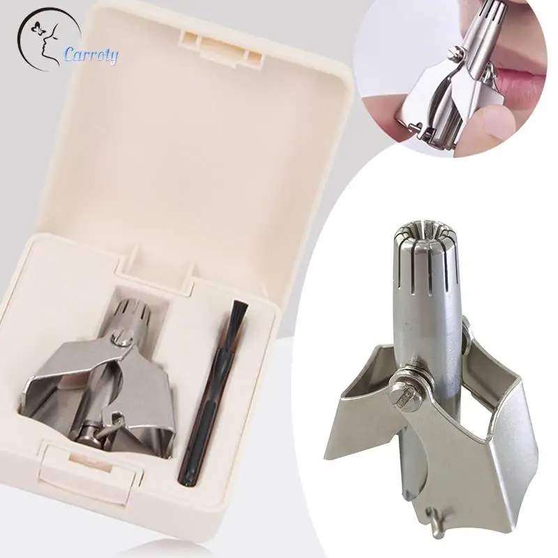 

1pcs Stainless Steel Manual Nose Hair Trimmer Scissors Professional Nasal Remover Clipper Cutter Nose Ear Hair Trimmer Shaver