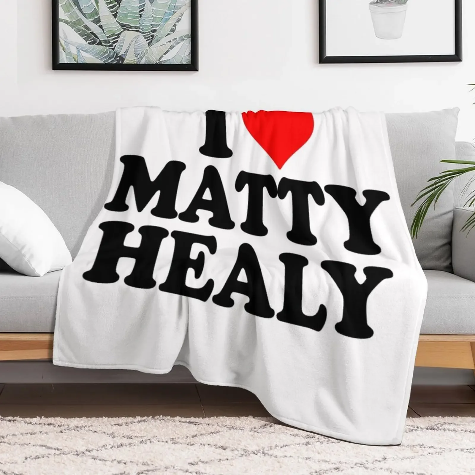 i heart matty healy Throw Blanket Sofa Furry Retros Blankets