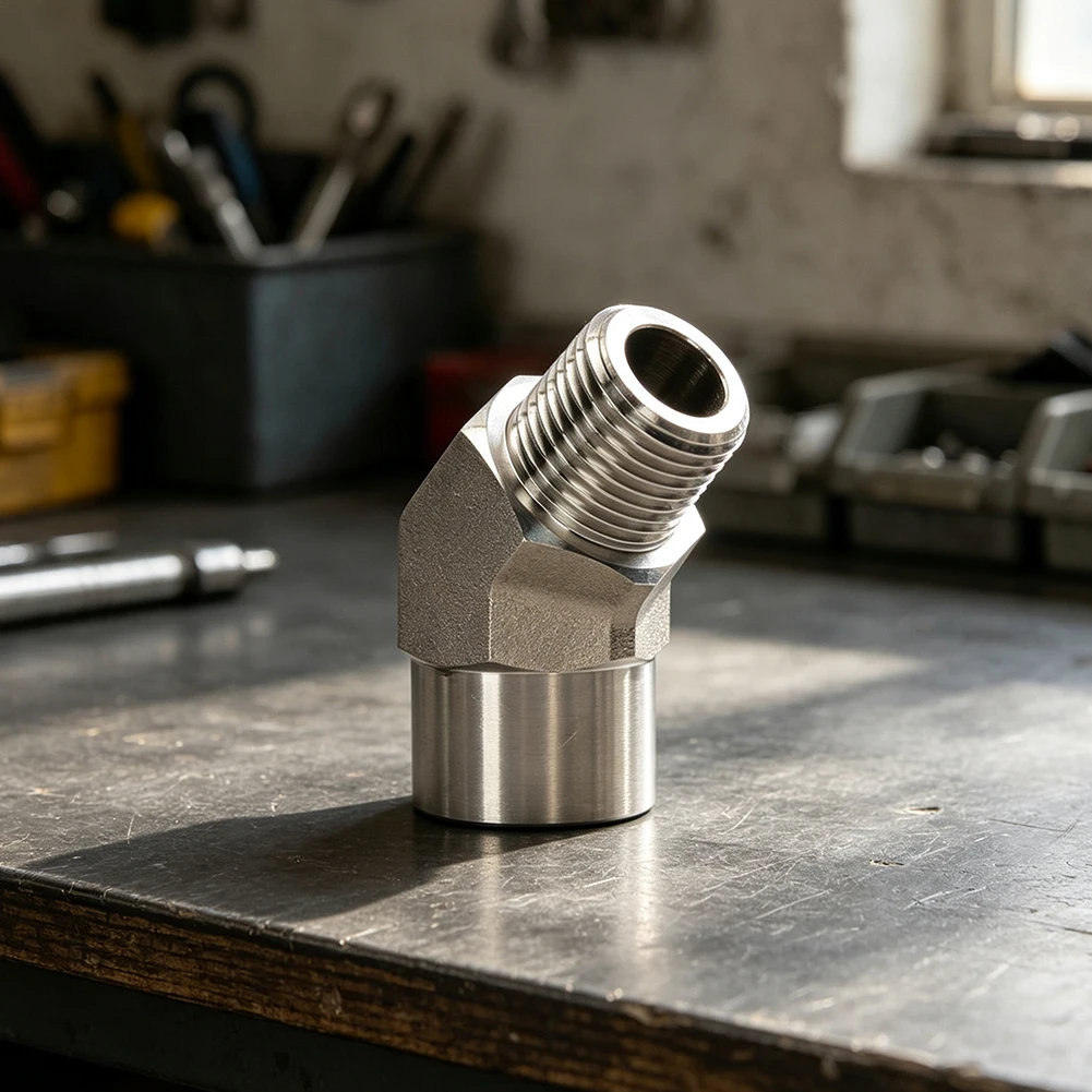 304 Stainless Steel 45‑Degree Elbow Pipe Fittings, Smooth‑Weld Angled Connector For Water, Oil And Gas Pipeline Connection