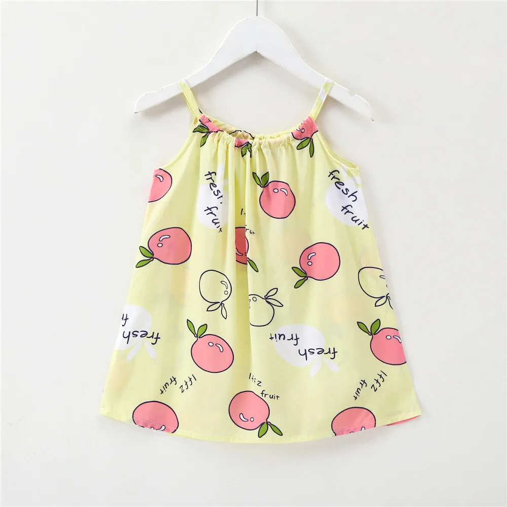 Baby Girls Dress Summer Kids Cute Sling Dresses Children Clothing Toddler Girl Casual Sleeveless Princess Dress