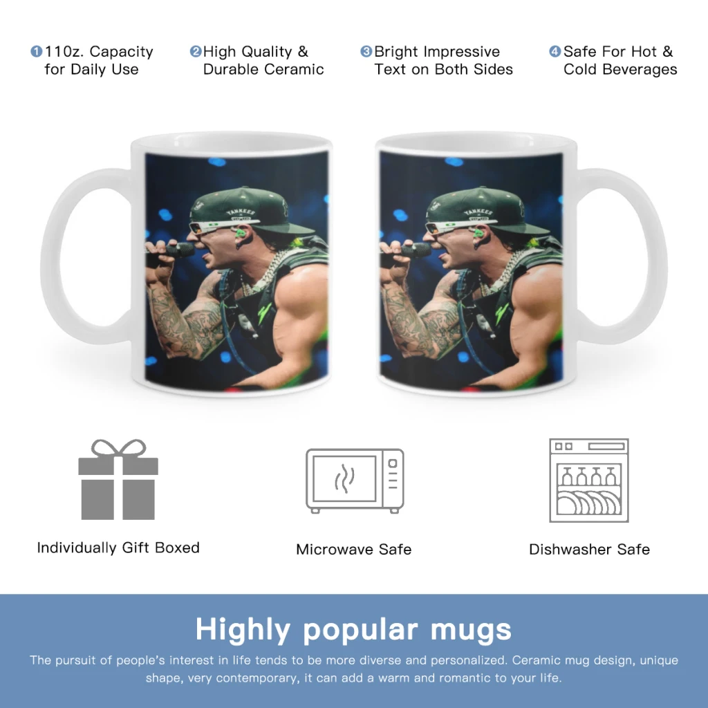 

Ferxxo Feid Singer Free shipping Mug 11oz Ceramic Coffee Mug Friends Birthday Gift Mug