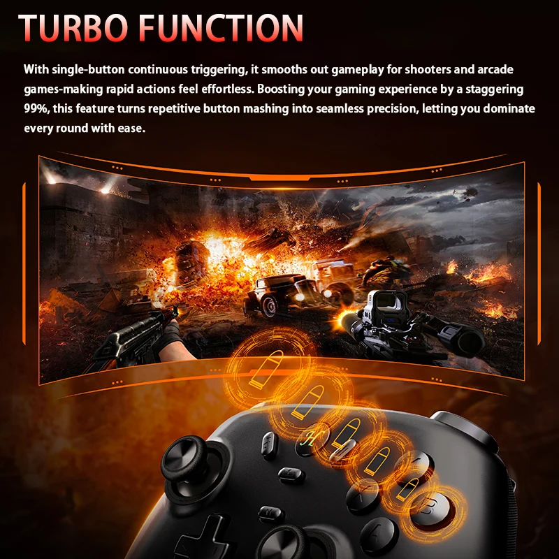 Controlador inalámbrico Lenovo S07 para Switch/Switch OLED/Switch Lite/PC/iPhone/Android teléfono Bluetooth Gamepad con base de carga