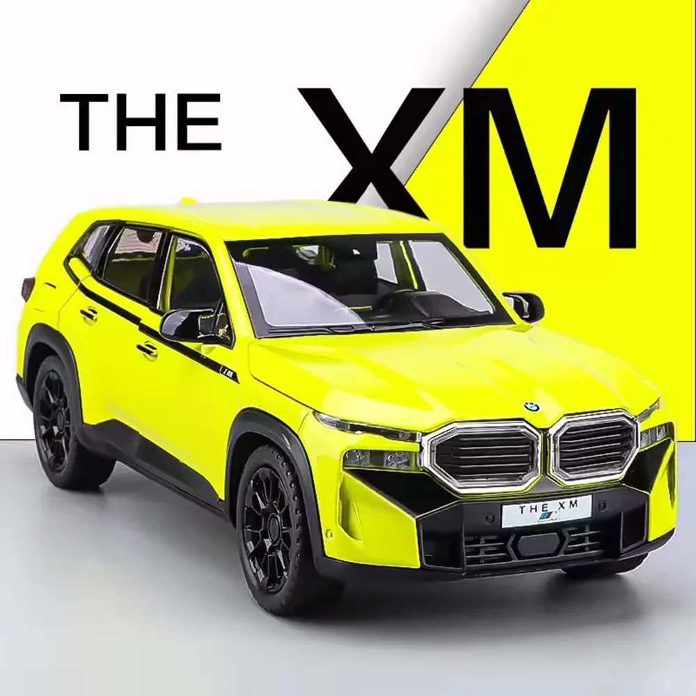 

1/24 XM X5 Игрушечная модель автомобиля, литой автомобиль из сплава, 6 дверей, открытые звездное небо, верхние резиновые шины, звук, свет, откатная игрушка, подарки для детей