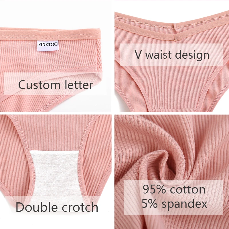 3Pcs/set Cotton Panties Women M-4XL Low Waist Underwear Plus Size Briefs Ladies Comfortable Underpants Female Panties Lingerie